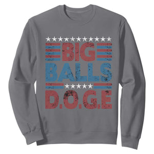Funny DOGE Big Balls Sweatshirt Harry Bolz Meme Vintage Stripes TS11 Charcoal Print Your Wear