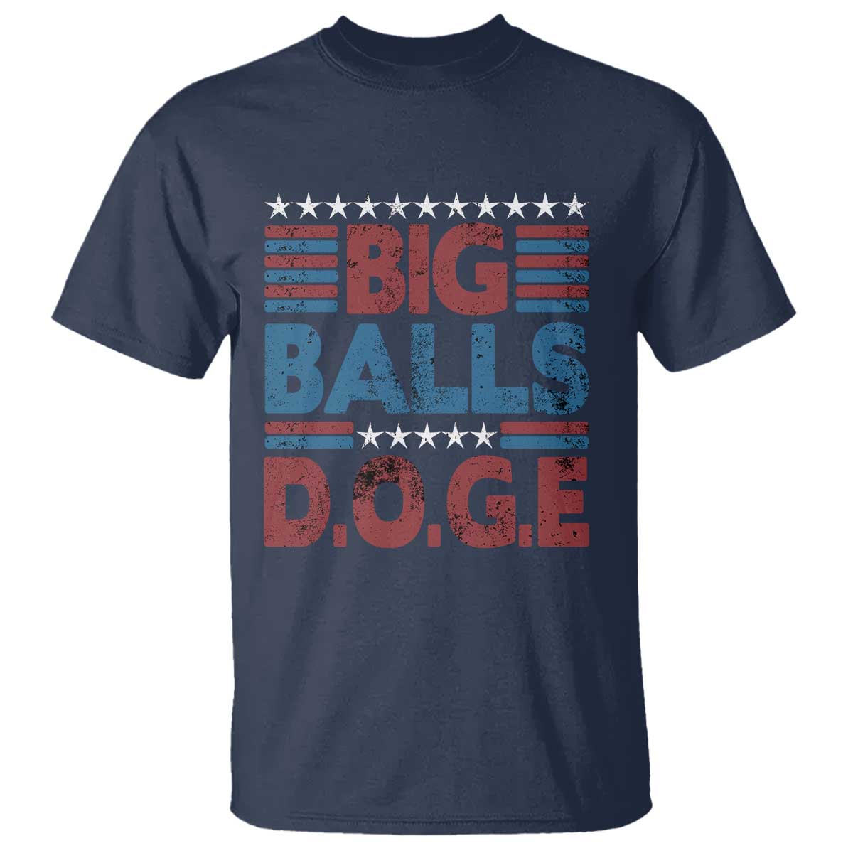Funny DOGE Big Balls T Shirt Harry Bolz Meme Vintage Stripes TS11 Navy Print Your Wear