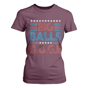 Funny DOGE Big Balls T Shirt For Women Harry Bolz Meme Vintage Stripes TS11 Maroon Print Your Wear