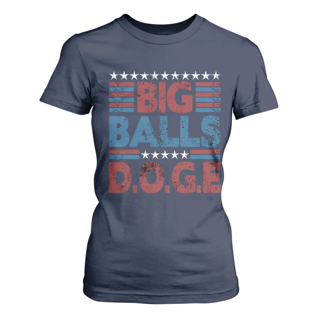 Funny DOGE Big Balls T Shirt For Women Harry Bolz Meme Vintage Stripes TS11 Navy Print Your Wear
