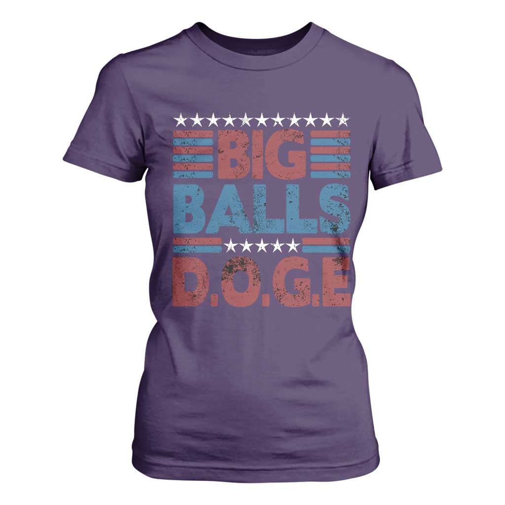 Funny DOGE Big Balls T Shirt For Women Harry Bolz Meme Vintage Stripes TS11 Purple Print Your Wear