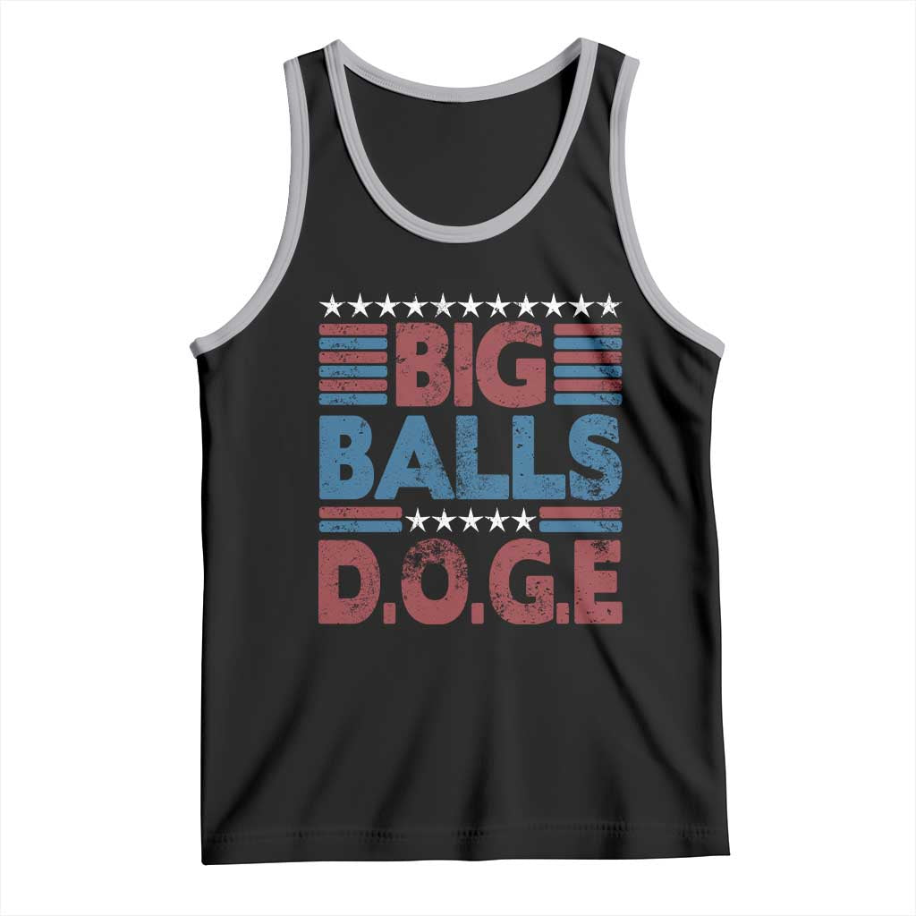 Funny DOGE Big Balls Tank Top Harry Bolz Meme Vintage Stripes TS11 Black Athletic Heather Print Your Wear