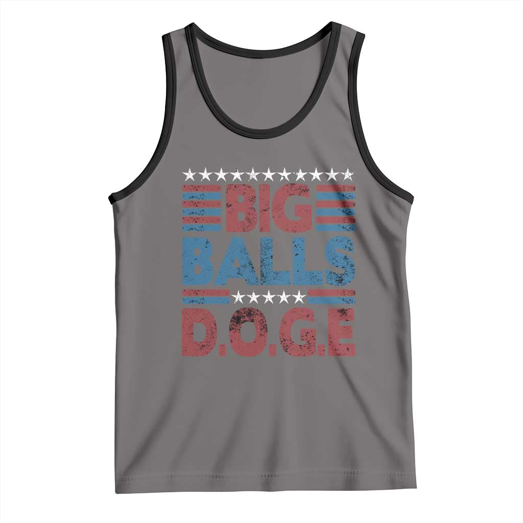 Funny DOGE Big Balls Tank Top Harry Bolz Meme Vintage Stripes TS11 Deep Heather Black Print Your Wear