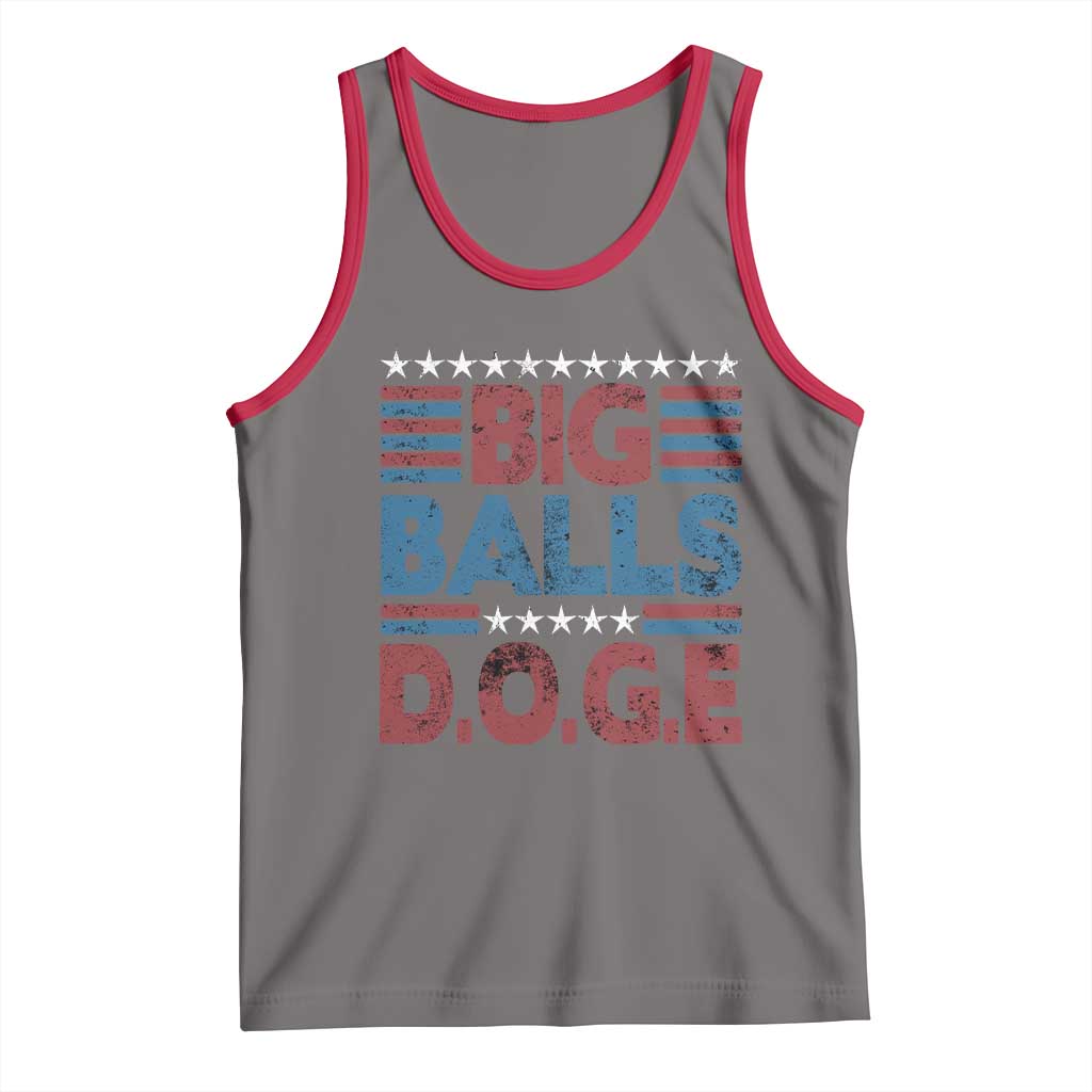 Funny DOGE Big Balls Tank Top Harry Bolz Meme Vintage Stripes TS11 Deep Heather Red Print Your Wear