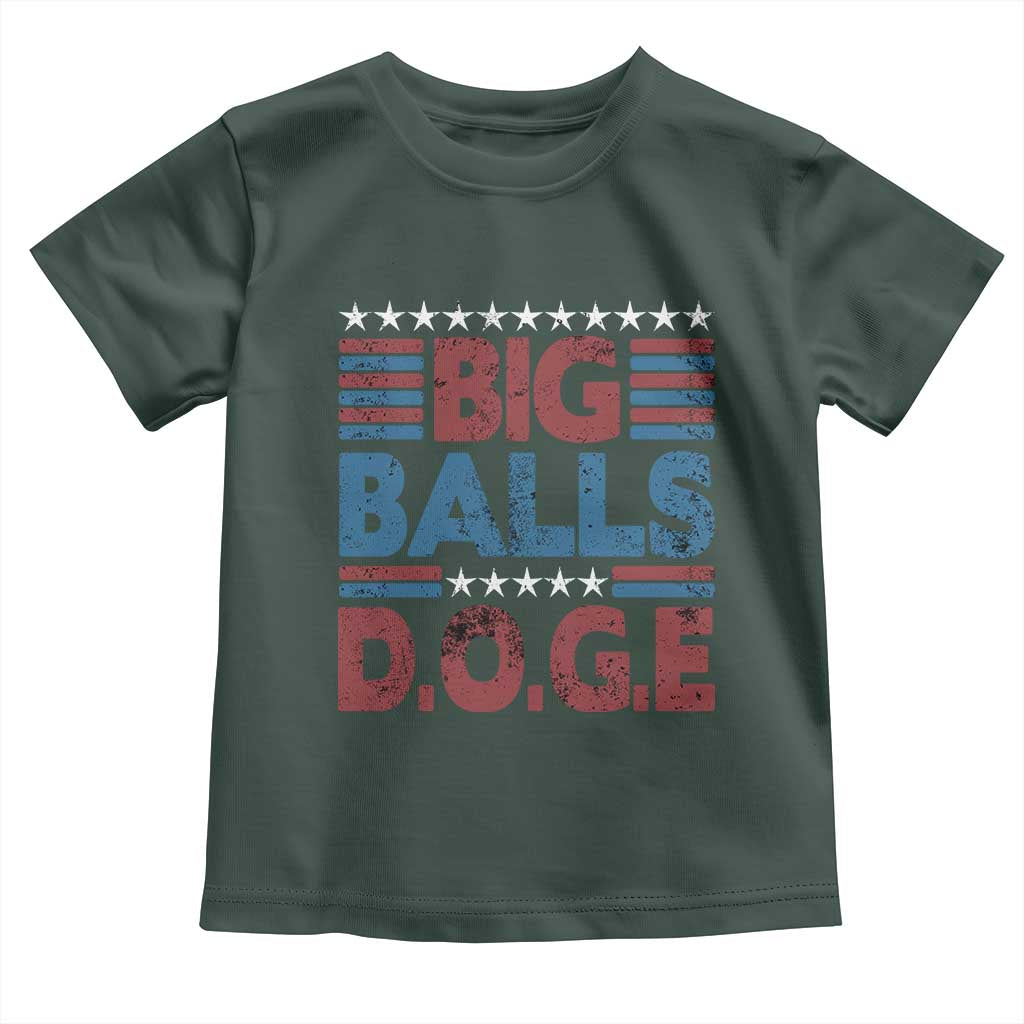 Funny DOGE Big Balls Toddler T Shirt Harry Bolz Meme Vintage Stripes TS11 Dark Forest Green Print Your Wear