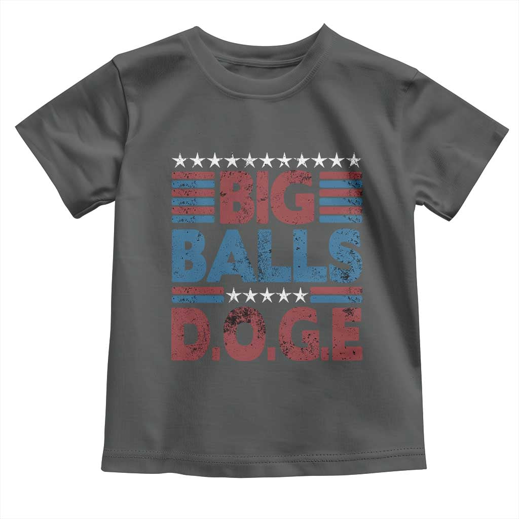 Funny DOGE Big Balls Toddler T Shirt Harry Bolz Meme Vintage Stripes TS11 Dark Heather Print Your Wear