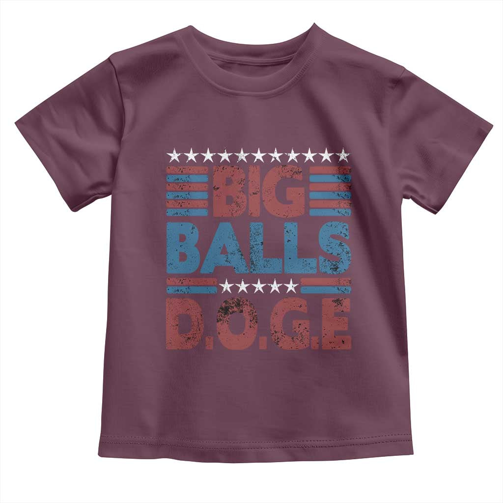 Funny DOGE Big Balls Toddler T Shirt Harry Bolz Meme Vintage Stripes TS11 Maroon Print Your Wear