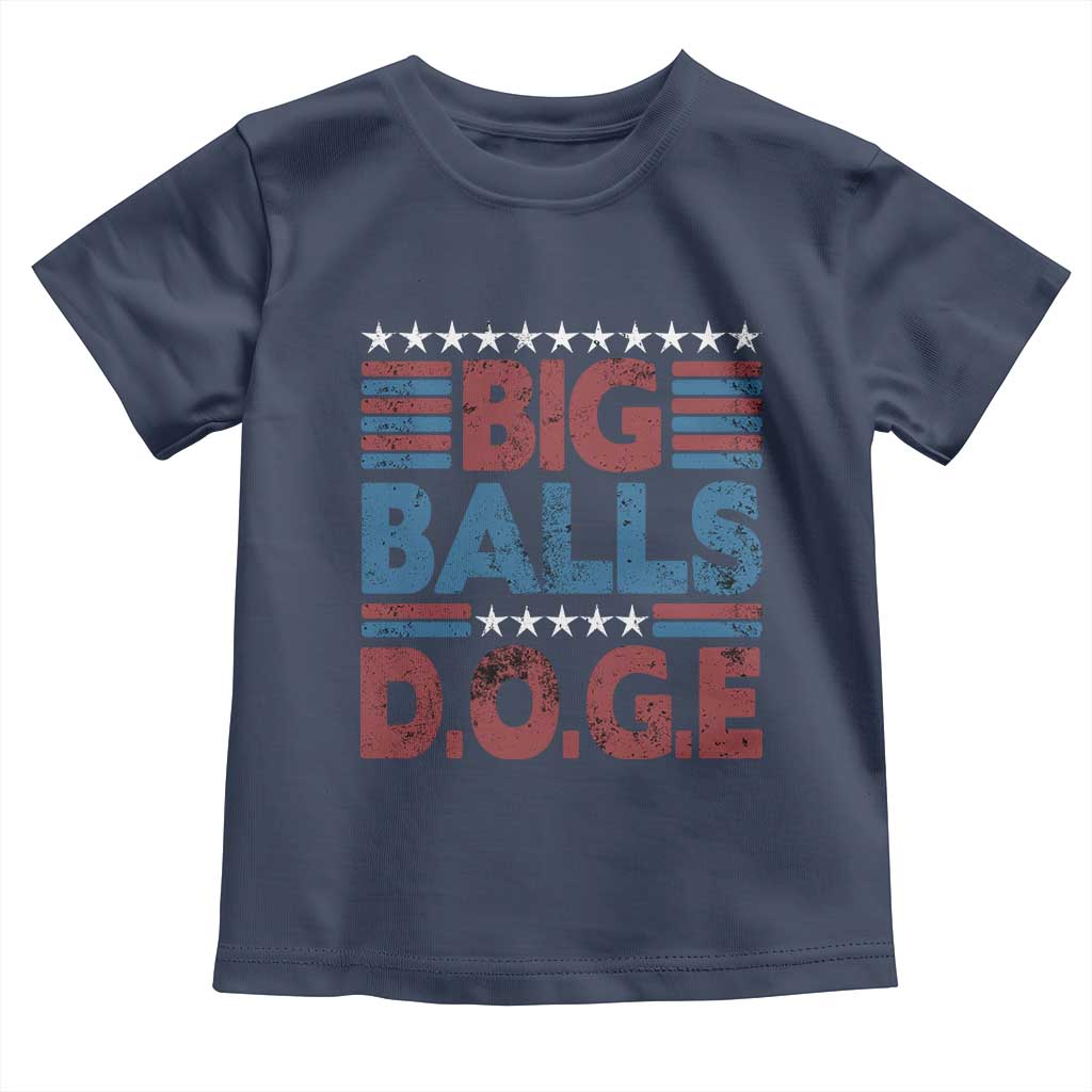 Funny DOGE Big Balls Toddler T Shirt Harry Bolz Meme Vintage Stripes TS11 Navy Print Your Wear