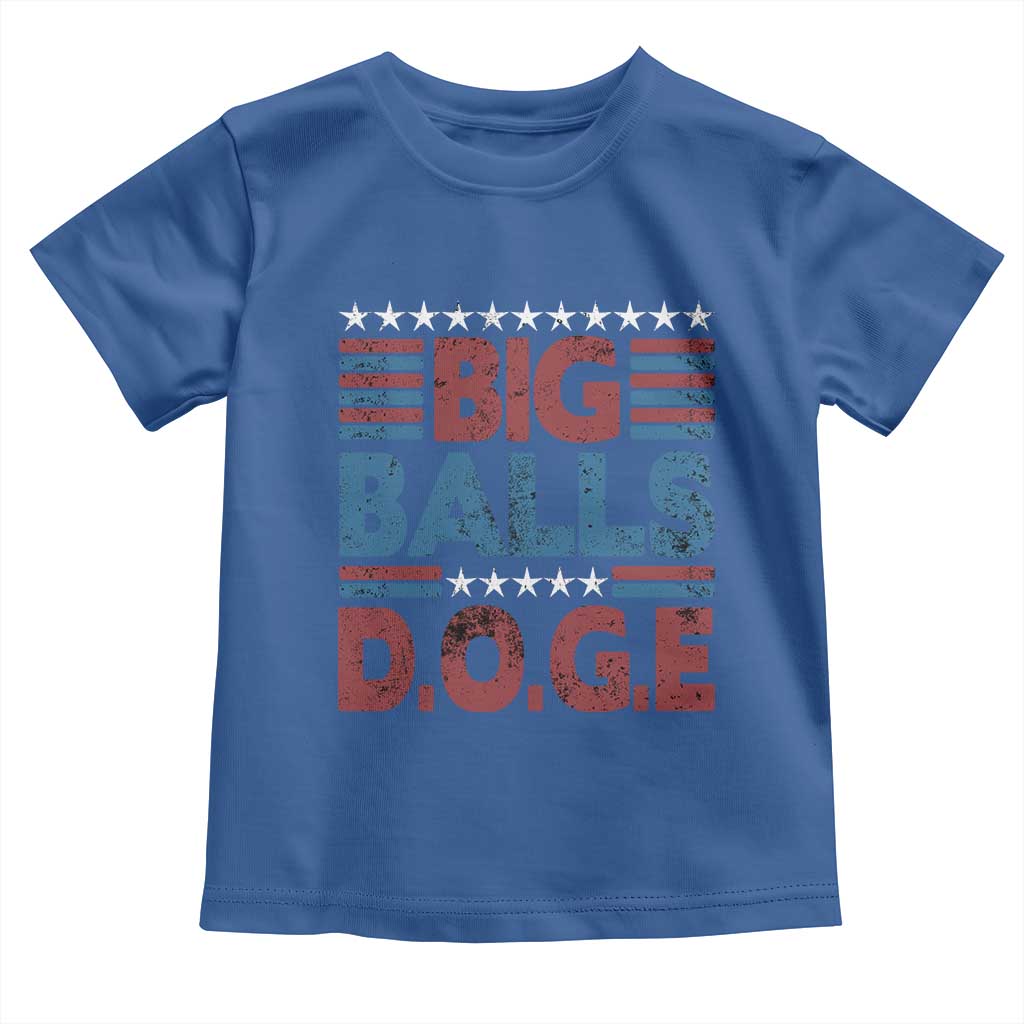 Funny DOGE Big Balls Toddler T Shirt Harry Bolz Meme Vintage Stripes TS11 Royal Blue Print Your Wear