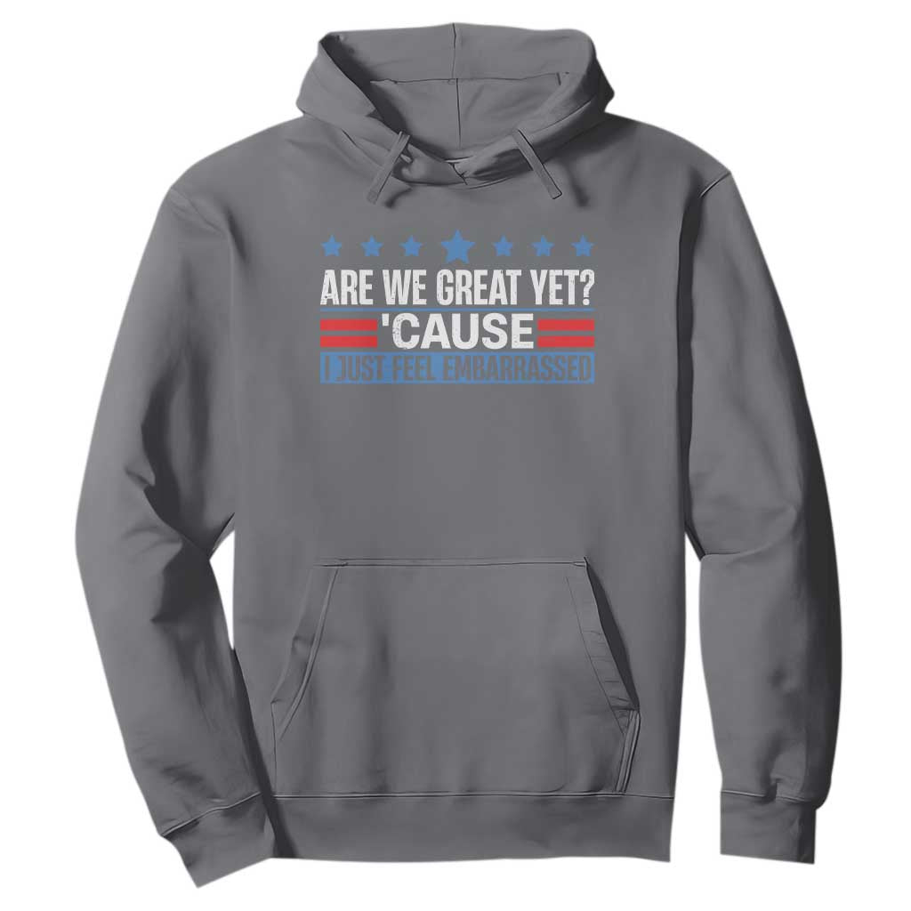 Funny Are We Great Yet Cause I Just Feel Embarrassed Hoodie Vintage Star TS11 Charcoal Print Your Wear