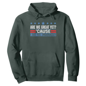 Funny Are We Great Yet Cause I Just Feel Embarrassed Hoodie Vintage Star TS11 Dark Forest Green Print Your Wear