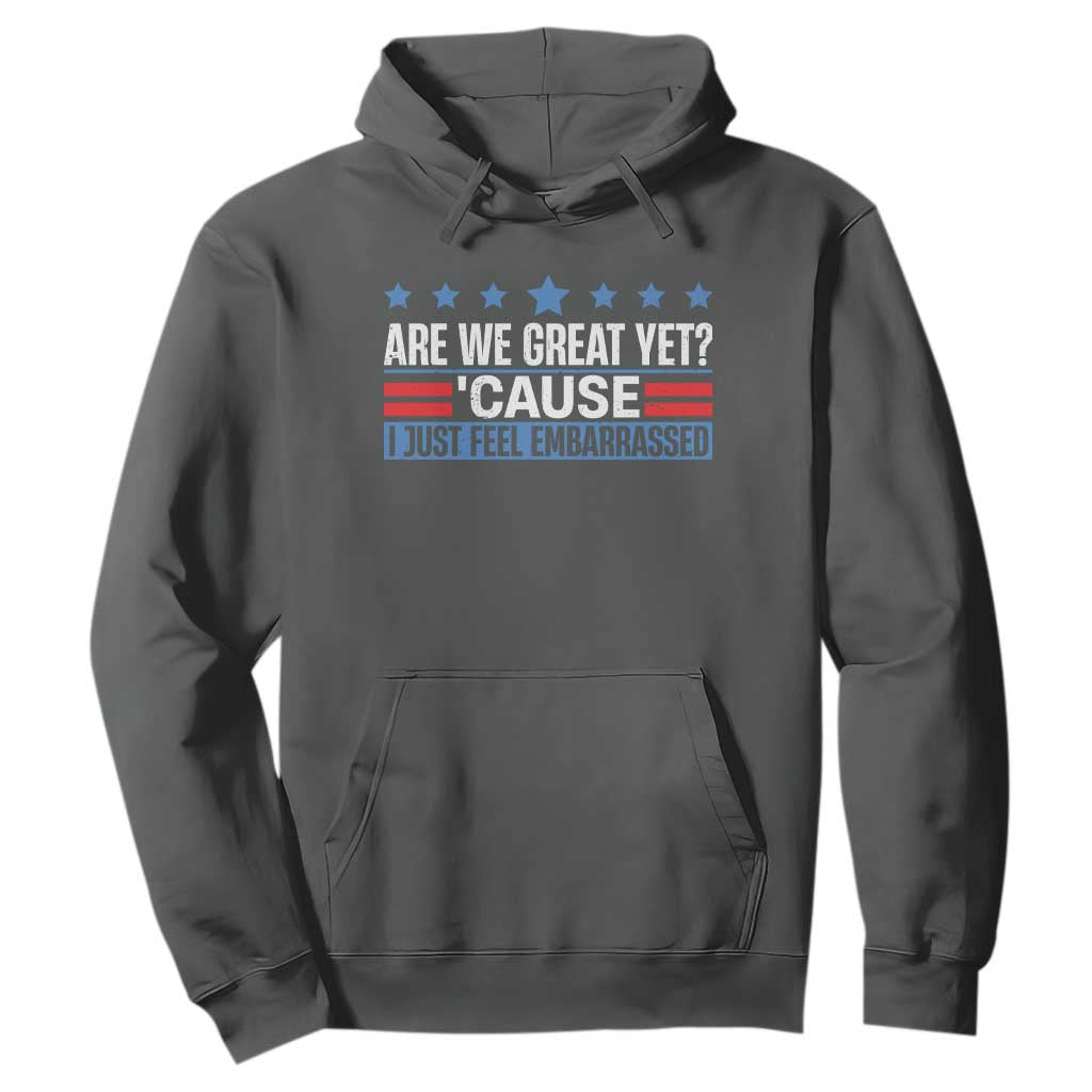 Funny Are We Great Yet Cause I Just Feel Embarrassed Hoodie Vintage Star TS11 Dark Heather Print Your Wear