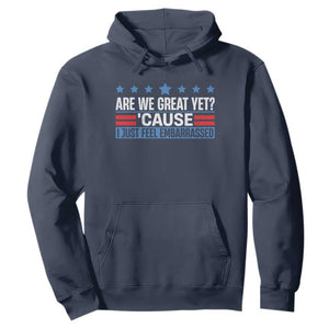 Funny Are We Great Yet Cause I Just Feel Embarrassed Hoodie Vintage Star TS11 Navy Print Your Wear
