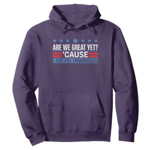 Funny Are We Great Yet Cause I Just Feel Embarrassed Hoodie Vintage Star TS11 Purple Print Your Wear
