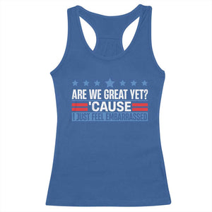 Funny Are We Great Yet Cause I Just Feel Embarrassed Racerback Tank Top Vintage Star TS11 Royal Blue Print Your Wear