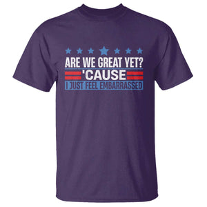 Funny Are We Great Yet Cause I Just Feel Embarrassed T Shirt Vintage Star TS11 Purple Print Your Wear