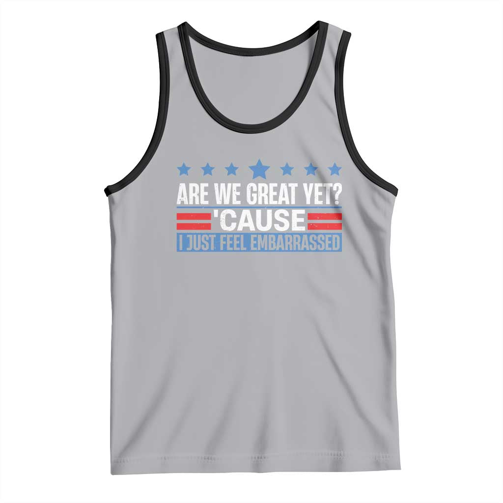 Funny Are We Great Yet Cause I Just Feel Embarrassed Tank Top Vintage Star TS11 Athletic Heather Black Print Your Wear