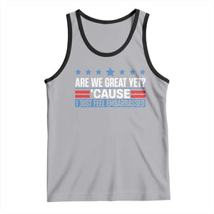 Funny Are We Great Yet Cause I Just Feel Embarrassed Tank Top Vintage Star TS11 Athletic Heather Black Print Your Wear