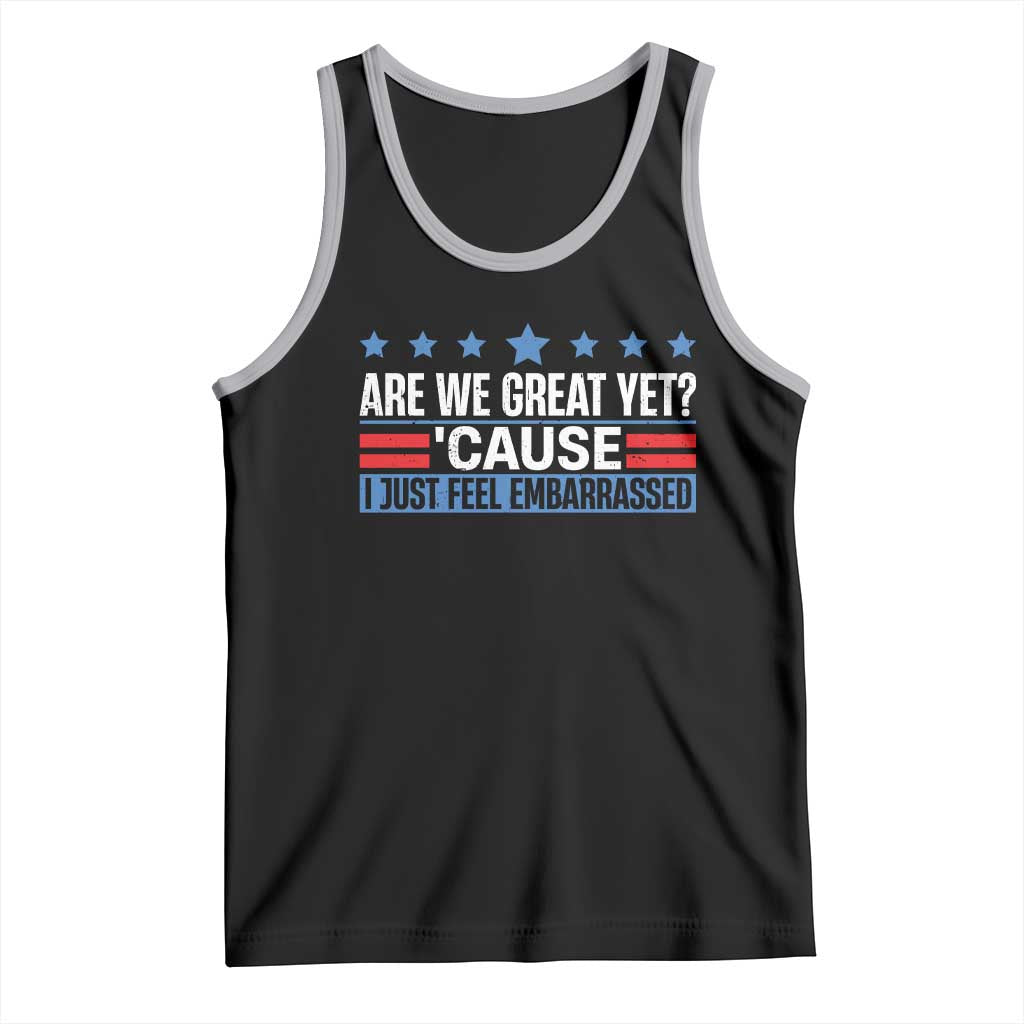 Funny Are We Great Yet Cause I Just Feel Embarrassed Tank Top Vintage Star TS11 Black Athletic Heather Print Your Wear