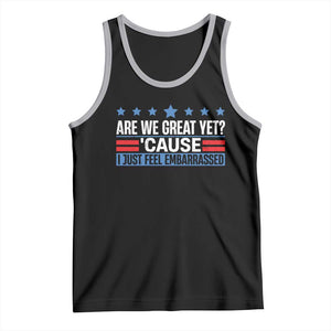Funny Are We Great Yet Cause I Just Feel Embarrassed Tank Top Vintage Star TS11 Black Athletic Heather Print Your Wear