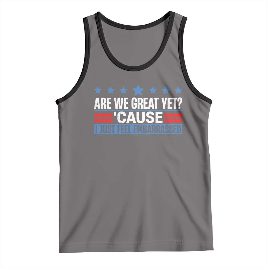 Funny Are We Great Yet Cause I Just Feel Embarrassed Tank Top Vintage Star TS11 Deep Heather Black Print Your Wear