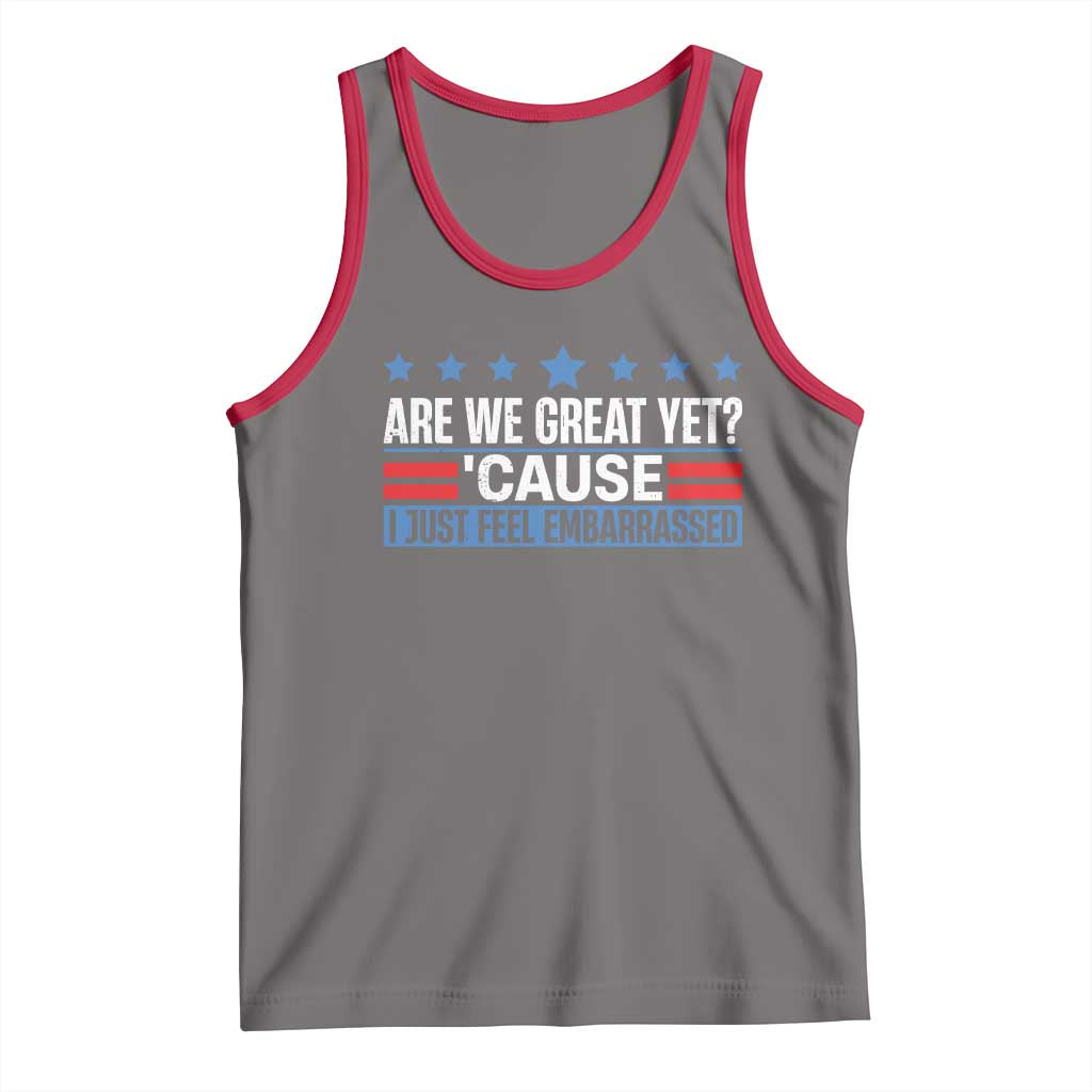 Funny Are We Great Yet Cause I Just Feel Embarrassed Tank Top Vintage Star TS11 Deep Heather Red Print Your Wear