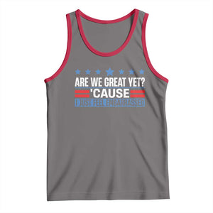Funny Are We Great Yet Cause I Just Feel Embarrassed Tank Top Vintage Star TS11 Deep Heather Red Print Your Wear