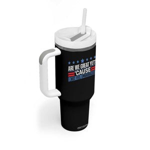 Funny Are We Great Yet Cause I Just Feel Embarrassed Tumbler With Handle Vintage Star TS11 Print Your Wear