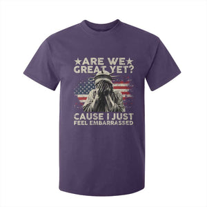Funny Are We Great Yet Cause I Just Feel Embarrassed T Shirt For Kid Statue Of Liberty American Flag TS11 Purple Print Your Wear