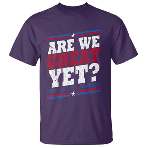 Are We Great Yet Cause I Just Feel Embarrassed T Shirt Vintage Stripes TS11 Purple Print Your Wear