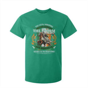 Irish Pride T Shirt For Kid The Devil Whispers You Can't Withstand The Storm The Irishman Replies TS11 Irish Green Print Your Wear