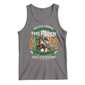Irish Pride Tank Top The Devil Whispers You Can't Withstand The Storm The Irishman Replies TS11 Deep Heather Print Your Wear