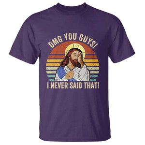 Funny OMG You Guys I Never Said That T Shirt Retro Christian Relegious TS11 Purple Print Your Wear