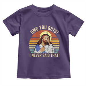Funny OMG You Guys I Never Said That Toddler T Shirt Retro Christian Relegious TS11 Purple Print Your Wear
