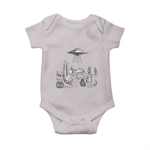Funny Western Easter Day UFO Bunny Alien Baby Onesie TS11 Ice Gray Print Your Wear