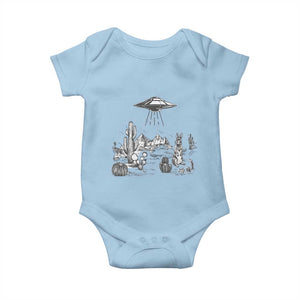 Funny Western Easter Day UFO Bunny Alien Baby Onesie TS11 Light Blue Print Your Wear
