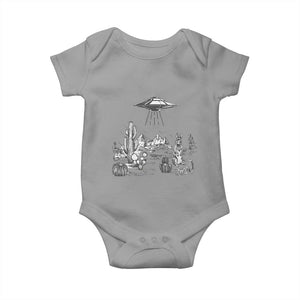 Funny Western Easter Day UFO Bunny Alien Baby Onesie TS11 Sport Gray Print Your Wear