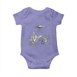 Funny Western Easter Day UFO Bunny Alien Baby Onesie TS11 Violet Print Your Wear