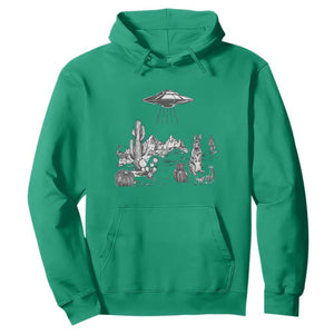 Funny Western Easter Day UFO Bunny Alien Hoodie TS11 Irish Green Print Your Wear