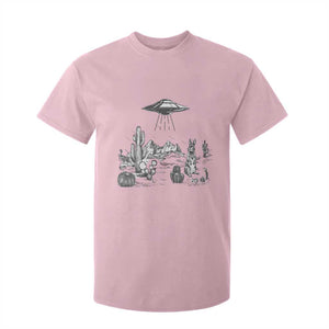 Funny Western Easter Day UFO Bunny Alien T Shirt For Kid TS11 Light Pink Print Your Wear