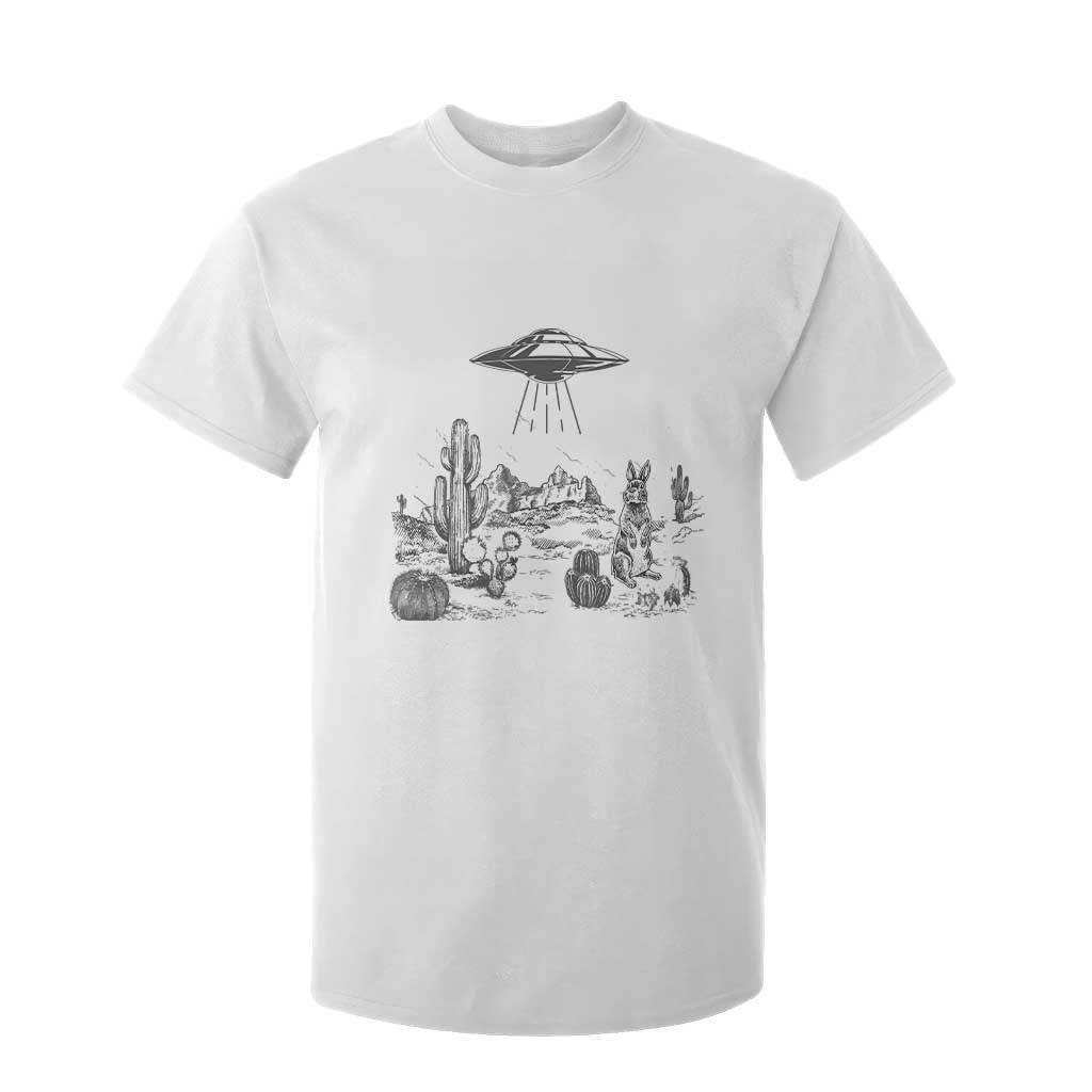 Funny Western Easter Day UFO Bunny Alien T Shirt For Kid TS11 White Print Your Wear