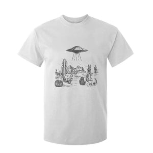 Funny Western Easter Day UFO Bunny Alien T Shirt For Kid TS11 White Print Your Wear