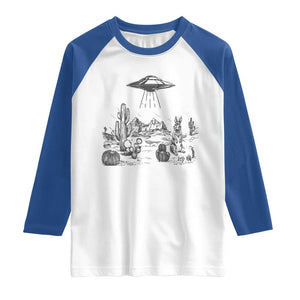 Funny Western Easter Day UFO Bunny Alien Raglan Shirt TS11 White Royal Print Your Wear