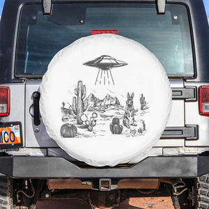 Funny Western Easter Day UFO Bunny Alien Spare Tire Cover TS11 No hole White Print Your Wear