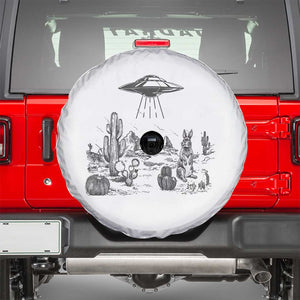Funny Western Easter Day UFO Bunny Alien Spare Tire Cover TS11 White Print Your Wear