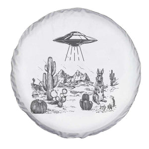 Funny Western Easter Day UFO Bunny Alien Spare Tire Cover TS11 Print Your Wear