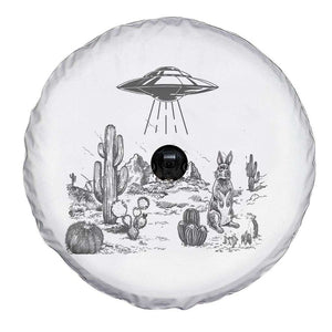 Funny Western Easter Day UFO Bunny Alien Spare Tire Cover TS11 Print Your Wear