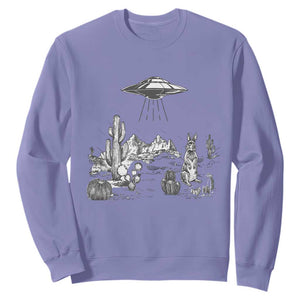 Funny Western Easter Day UFO Bunny Alien Sweatshirt TS11 Violet Print Your Wear