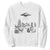 Funny Western Easter Day UFO Bunny Alien Sweatshirt TS11 White Print Your Wear