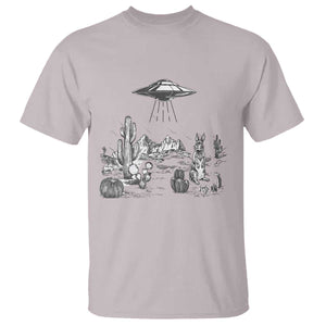 Funny Western Easter Day UFO Bunny Alien T Shirt TS11 Ice Gray Print Your Wear